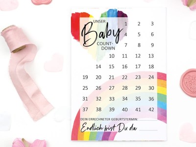Baby-Countdown "Rainbow" - 1
