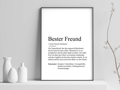 Poster "Bester Freund" Definition - 1
