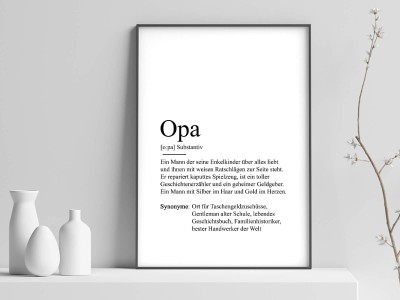 Poster "Opa" Definition - 1