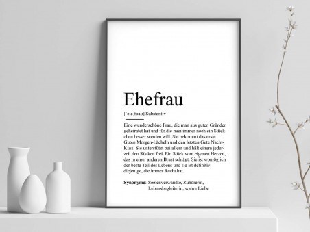 Poster "Ehefrau" Definition - 1