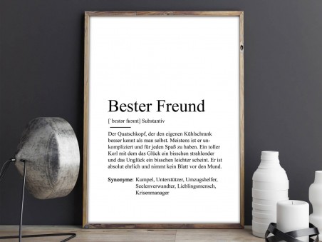 Poster "Bester Freund" Definition - 2