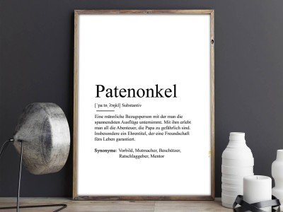Poster "Patenonkel" Definition - 2