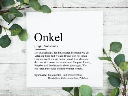 Leinwandbild "Onkel" Definition - 1