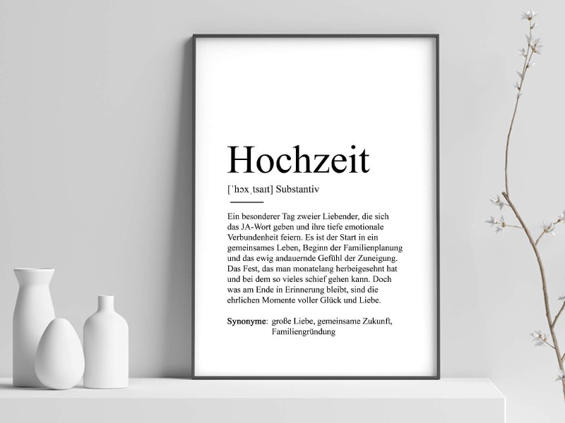 Poster "Hochzeit" Definition - 1