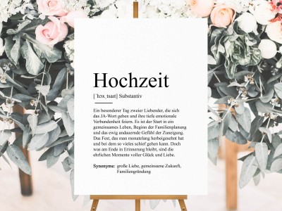 Poster "Hochzeit" Definition - 3