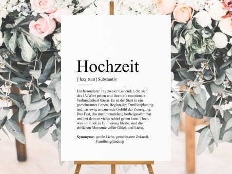 Poster "Hochzeit" Definition - 3