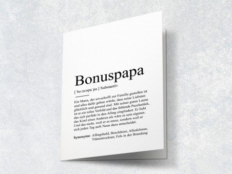 Karte "Bonuspapa" Definition - 2