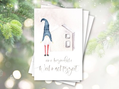 Mini Karte "besinnliche Weihnachtszeit" - 1